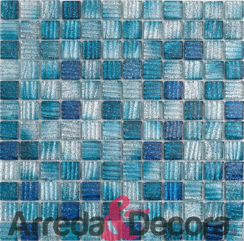 mosaico glitter blu